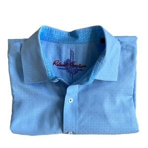 ROBERT GRAHAM Knowledge Wisdom Truth Button Down Shirt Blue Men's 2XL/2TG
